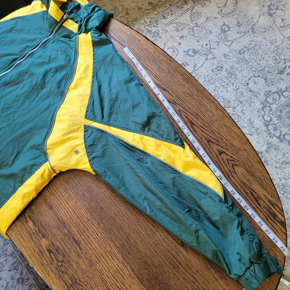 Pro Celebrity Green and Yellow Color Block Windbreaker Jacket Size Men's XXL - Picture 12 of 14